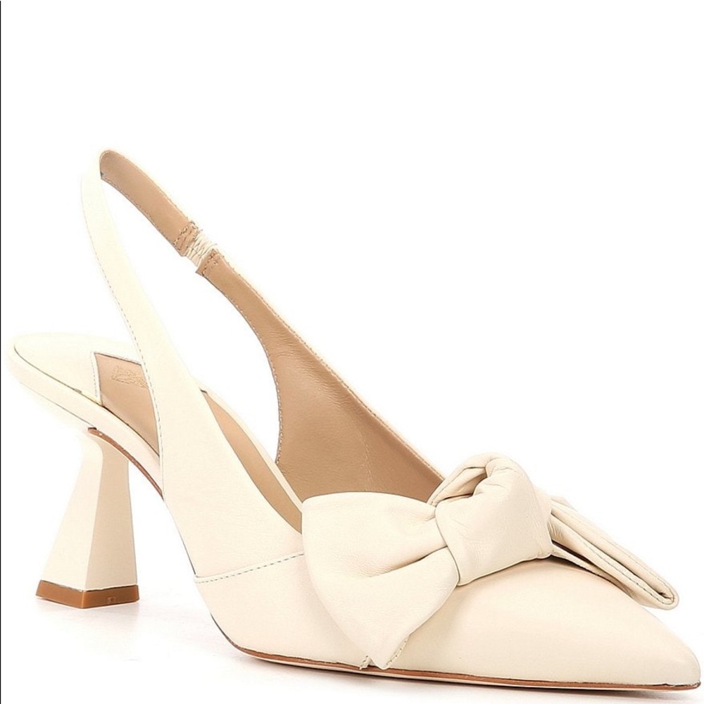 Antonio Melani Lenore Leather Bow Slingback Pumps